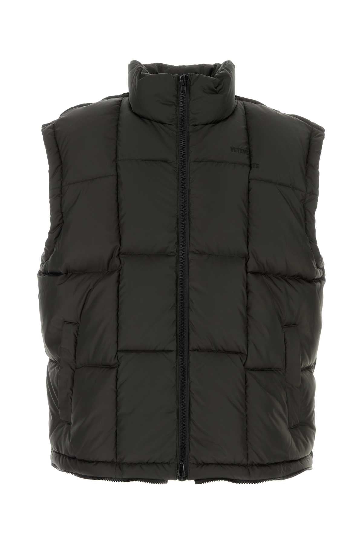 Vetements Men Dark Brown Polyester Down Jacket VETEMENTS