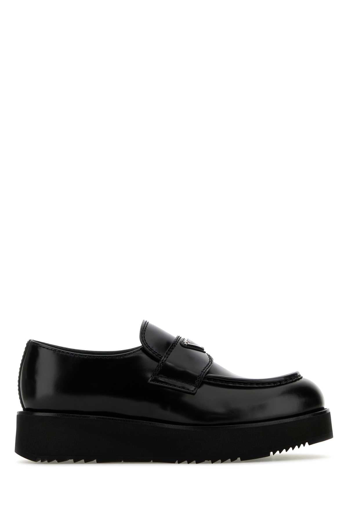 Prada Men Black Leather Loafers PRADA