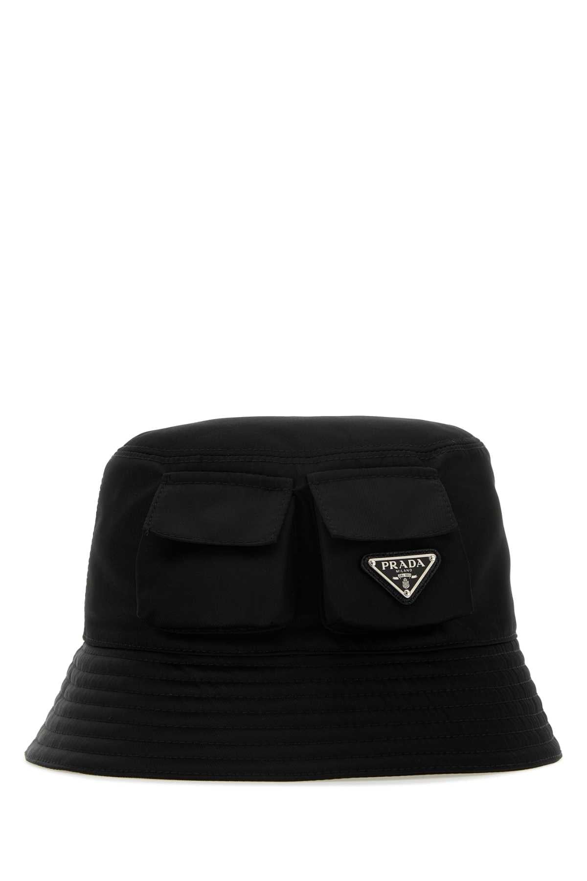 Prada Men Black Re-Nylon Bucket Hat PRADA