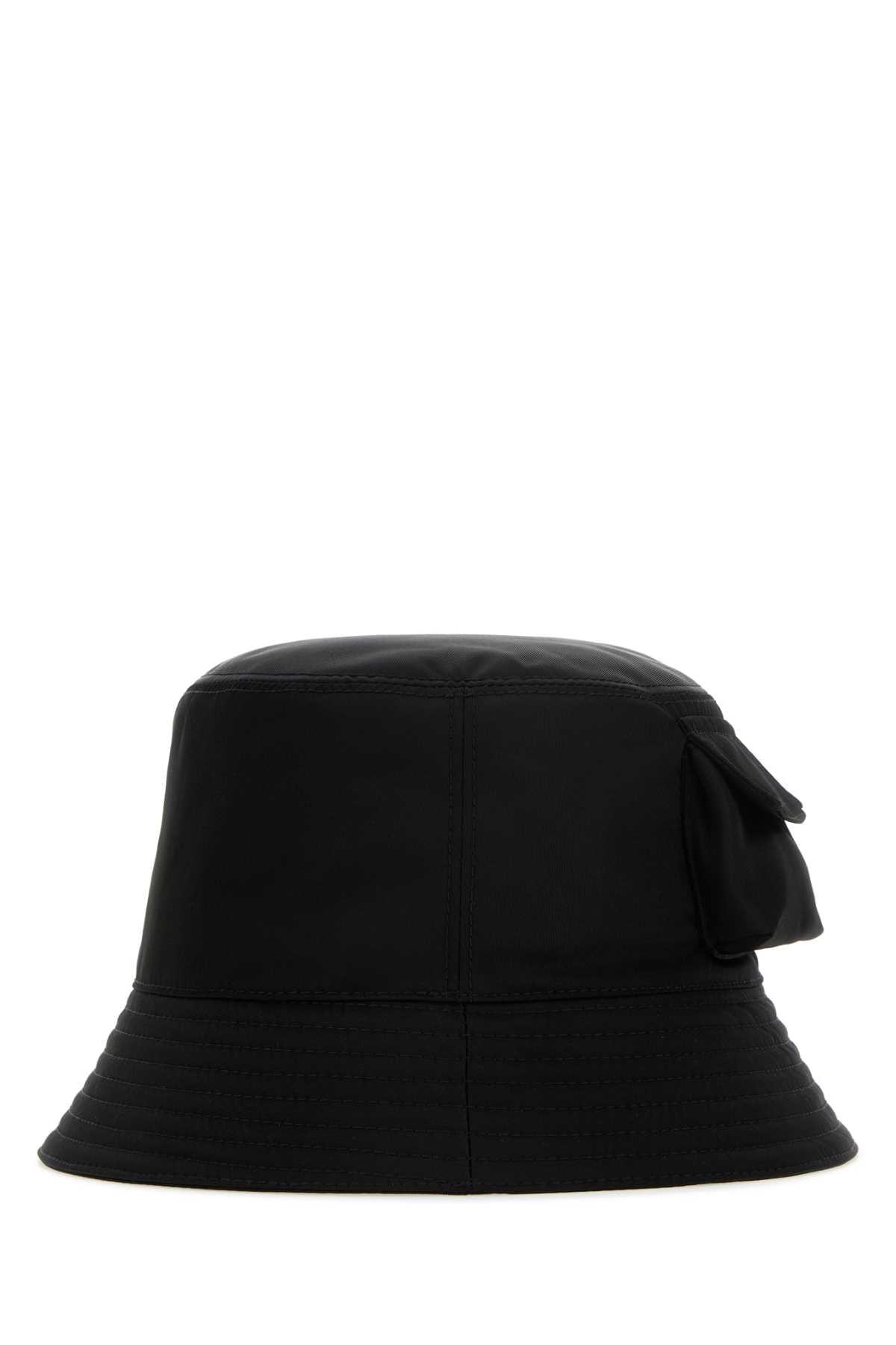 Prada Men Black Re-Nylon Bucket Hat PRADA
