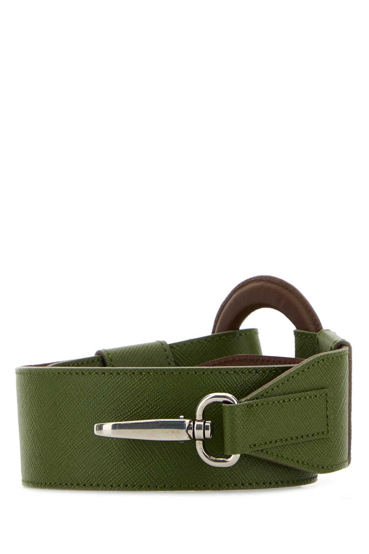 Prada Men Pistachio Green Leather Shoulder Strap PRADA