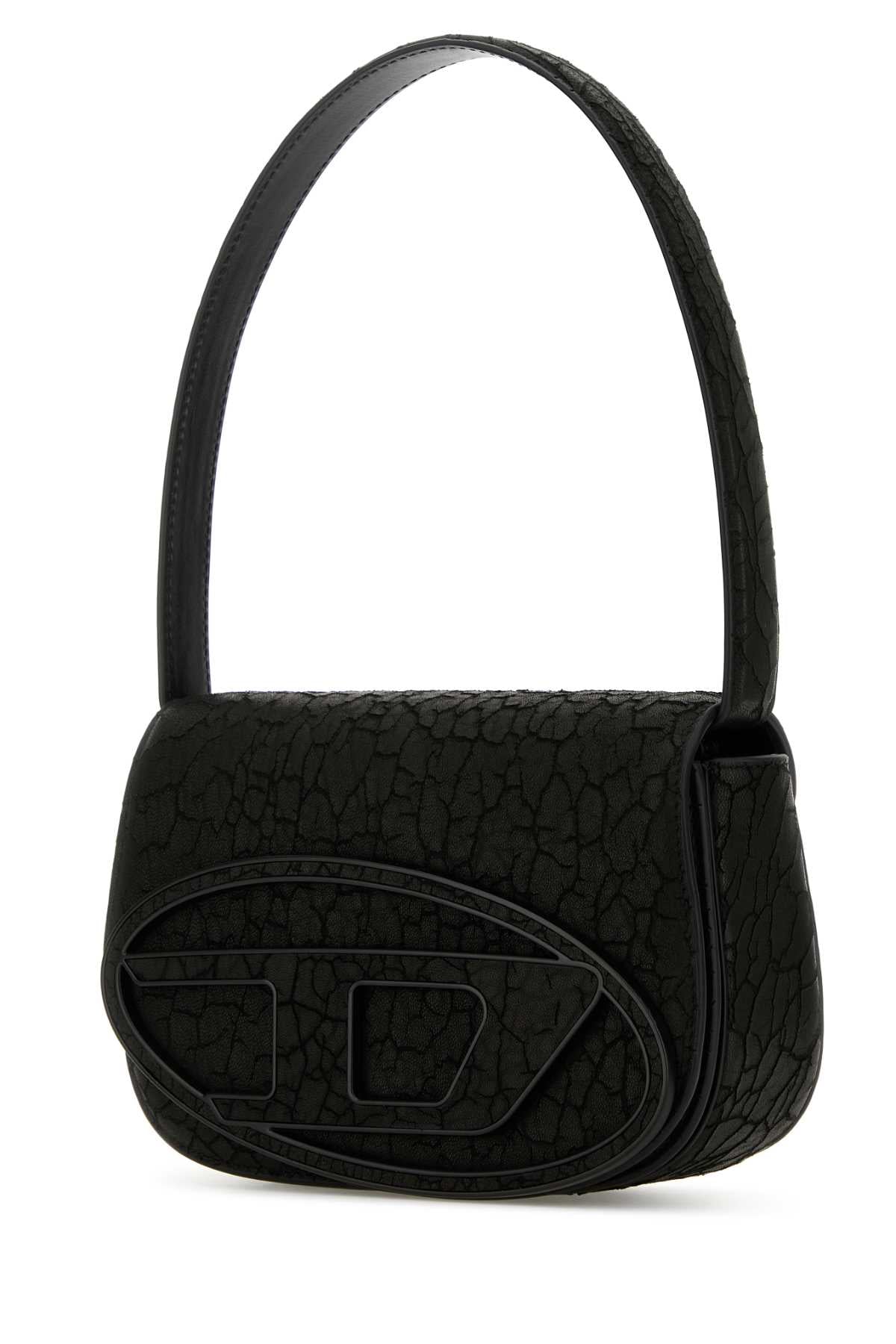 Diesel Women Black Leather 1Dr Shoulder Bag DIESEL