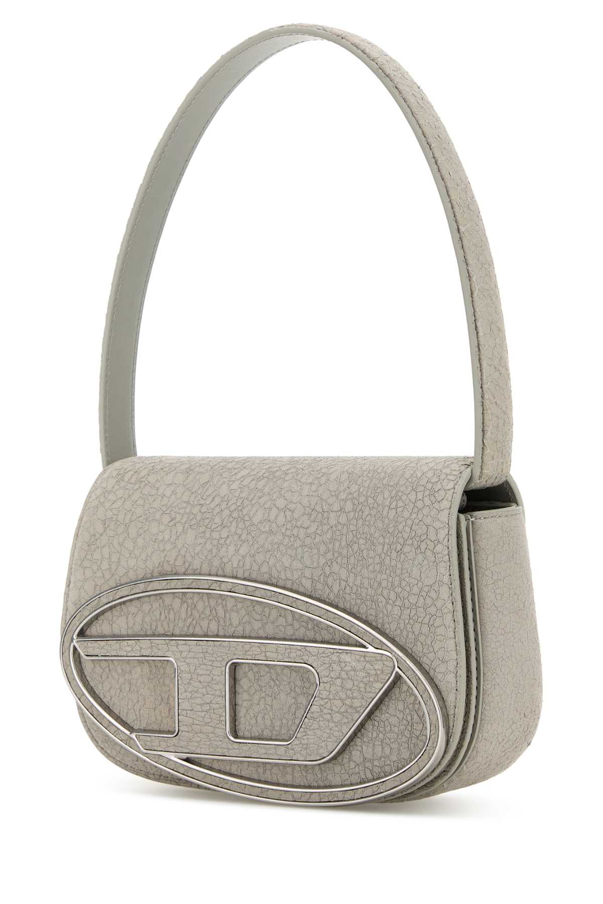 Diesel Women Light Grey Leather 1Dr Shoulder Bag DIESEL