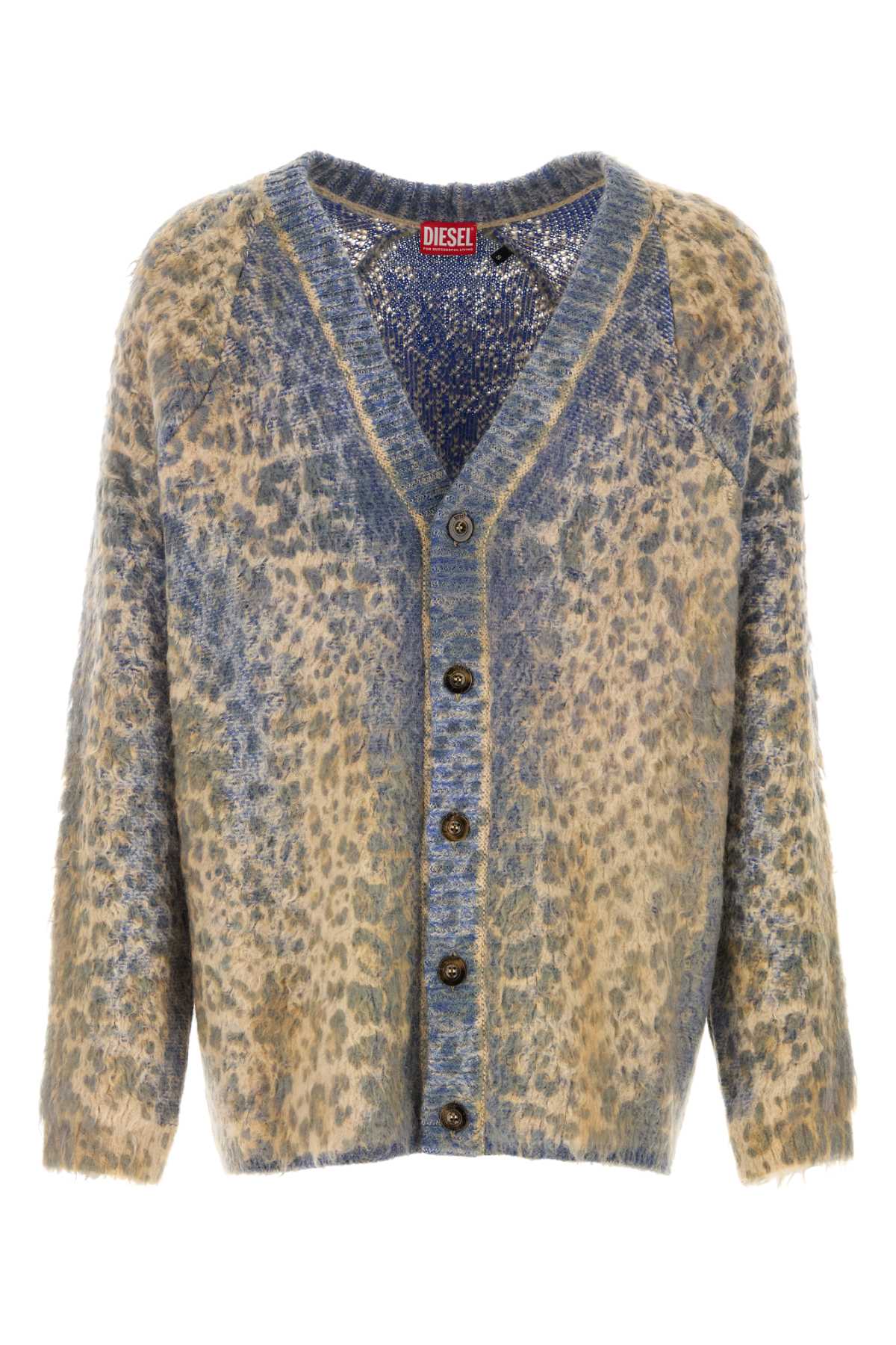 Diesel Men Printed Cotton Blend Cardigan DIESEL