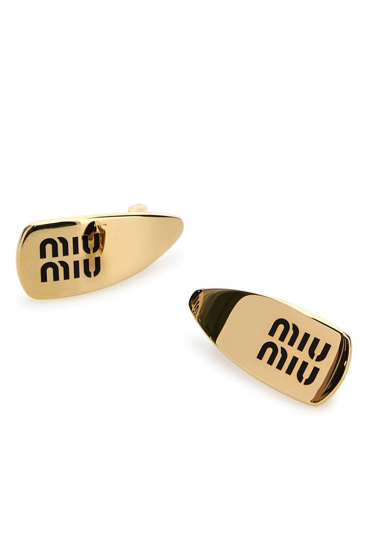 Miu Miu Women Gold Metal Hair Clip MIU MIU