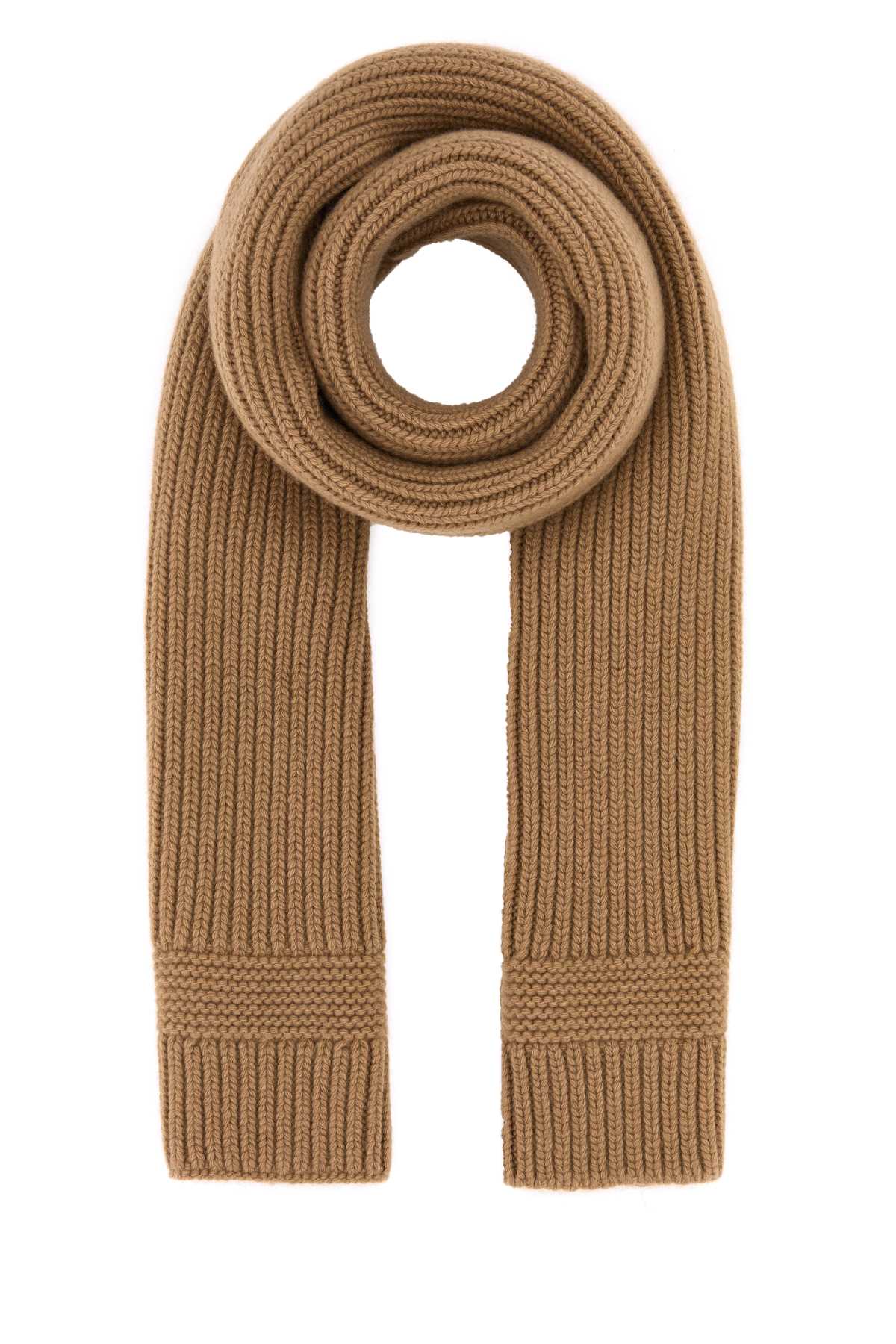 Miu Miu Women Camel Wool Blend Scarf MIU MIU
