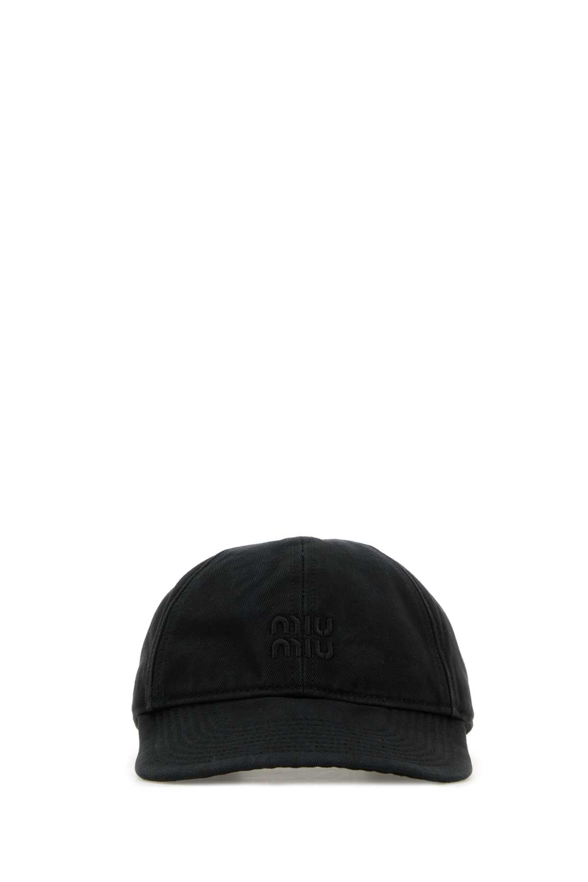 Miu Miu Women Slate Cotton Baseball Cap MIU MIU