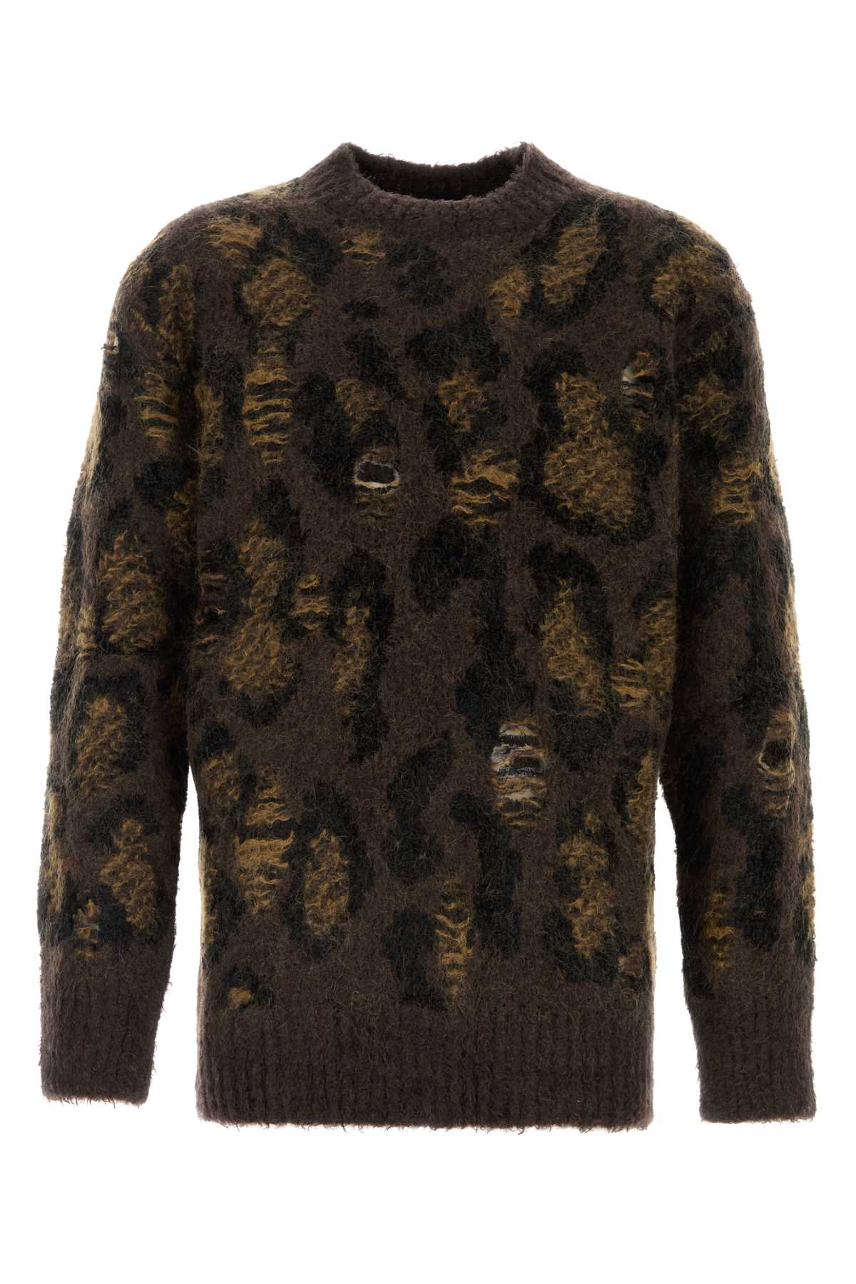 Junya Watanabe Men Embroidered Wool Blend Sweater JUNYA WATANABE