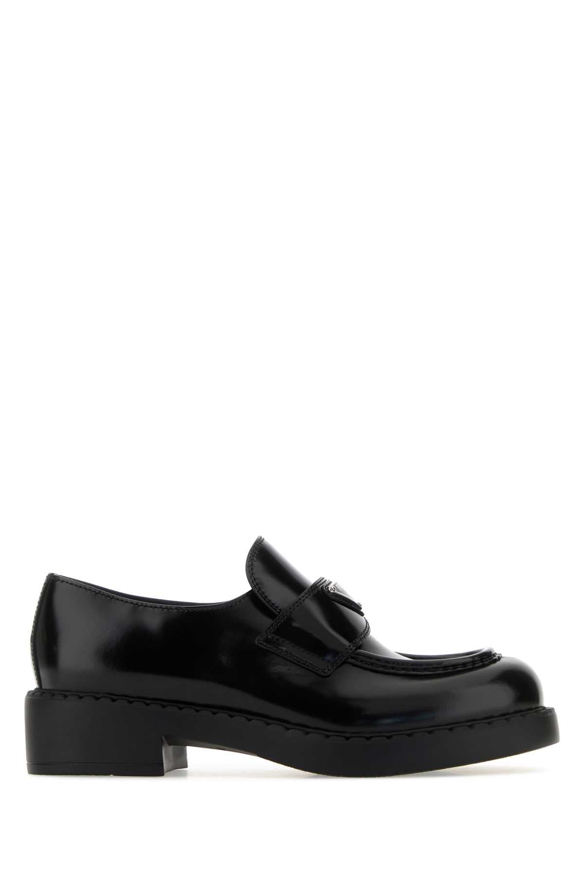 Prada Women Black Leather Loafers PRADA