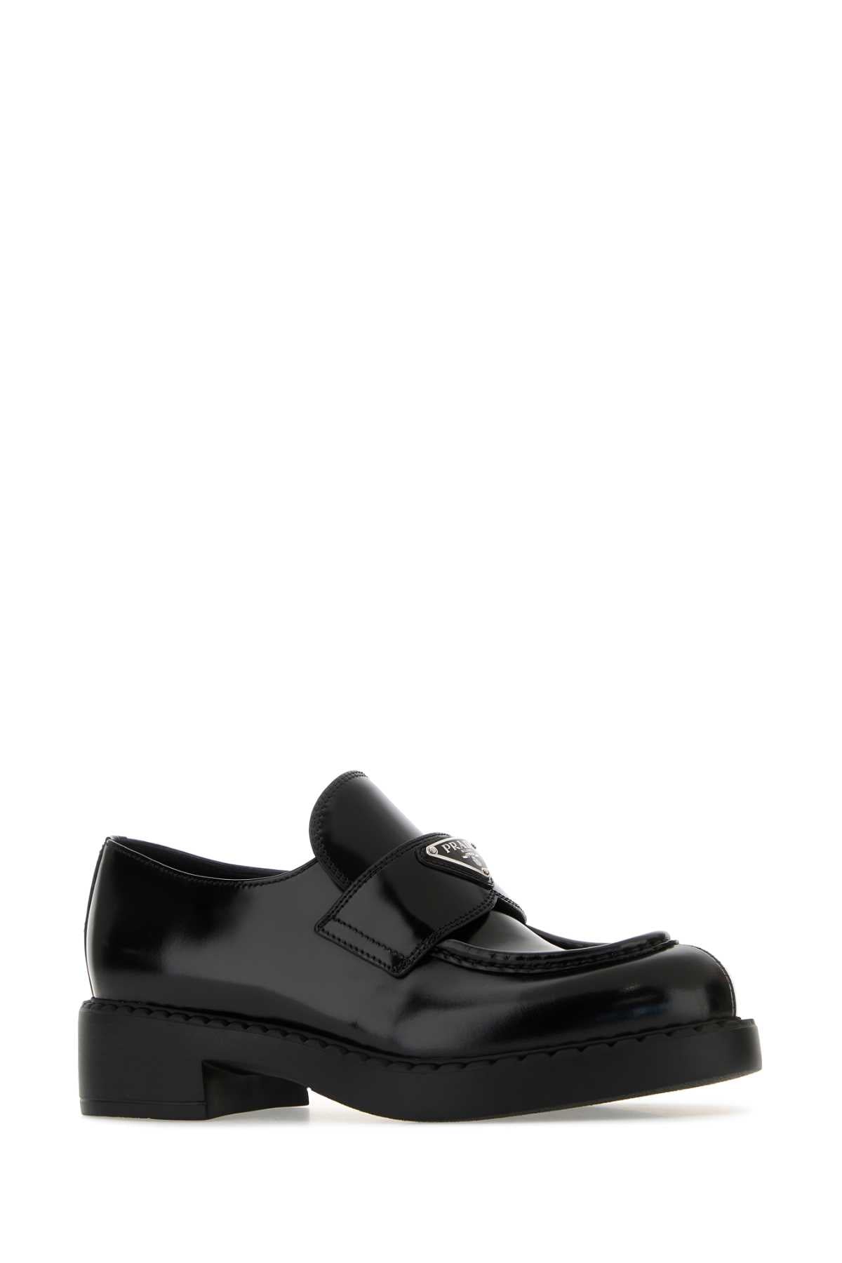 Prada Women Black Leather Loafers PRADA