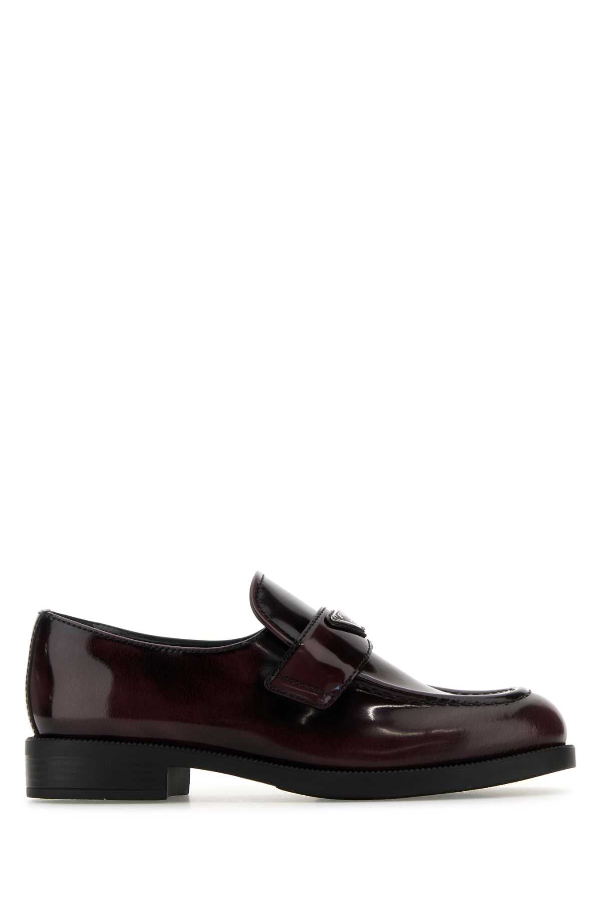 Prada Women Grape Leather Loafers PRADA