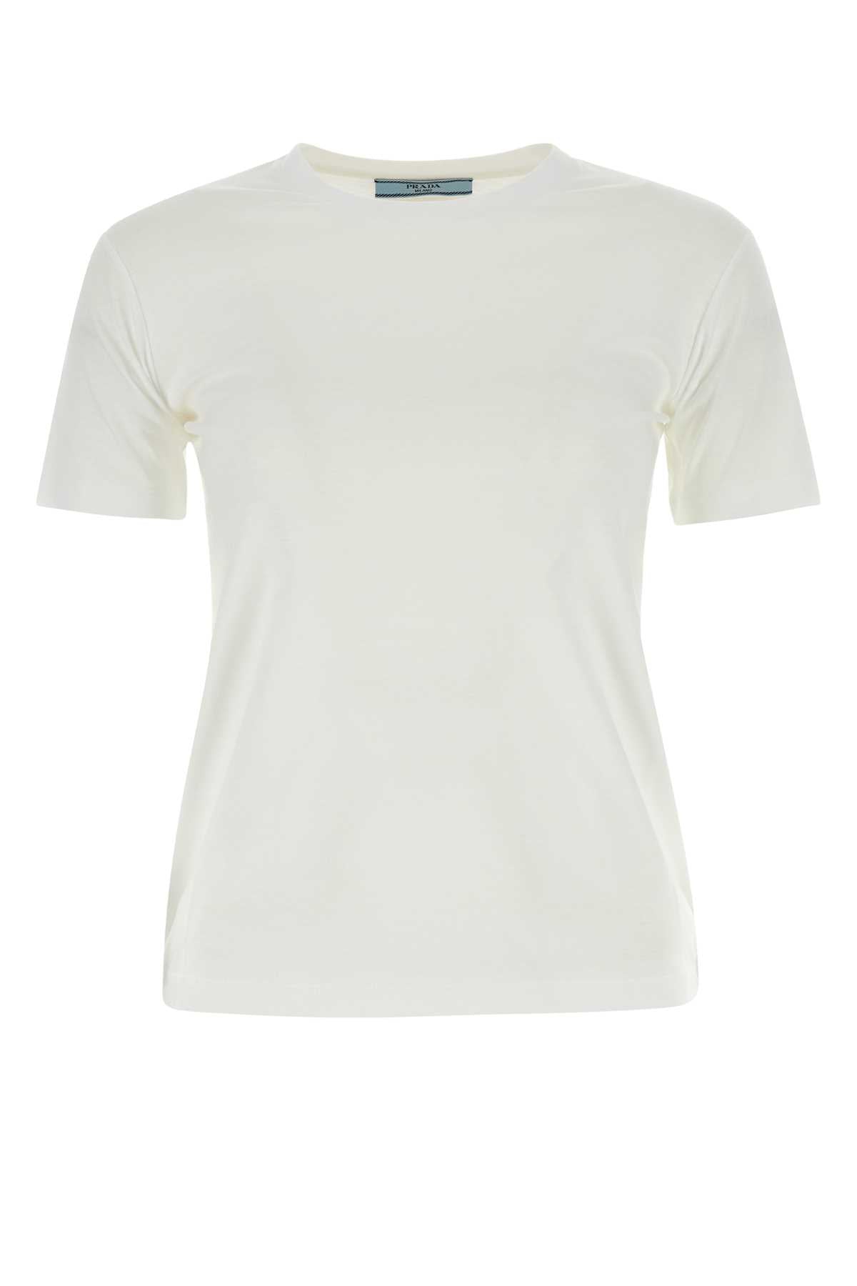 Prada Women White Cotton T-Shirt Set PRADA
