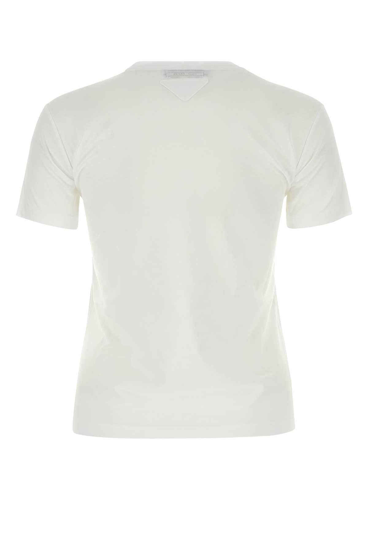Prada Women White Cotton T-Shirt Set PRADA
