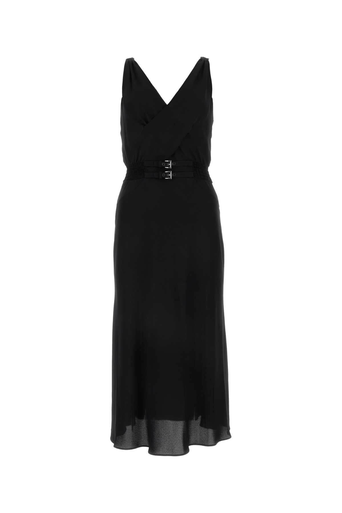 Prada Women Black Stretch Viscose Dress PRADA