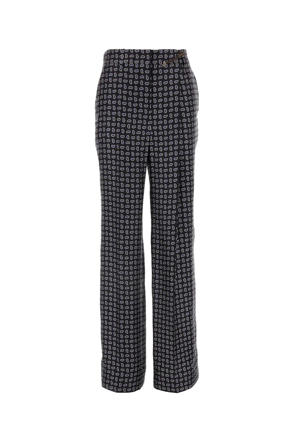 Prada Women Printed Silk Pant PRADA
