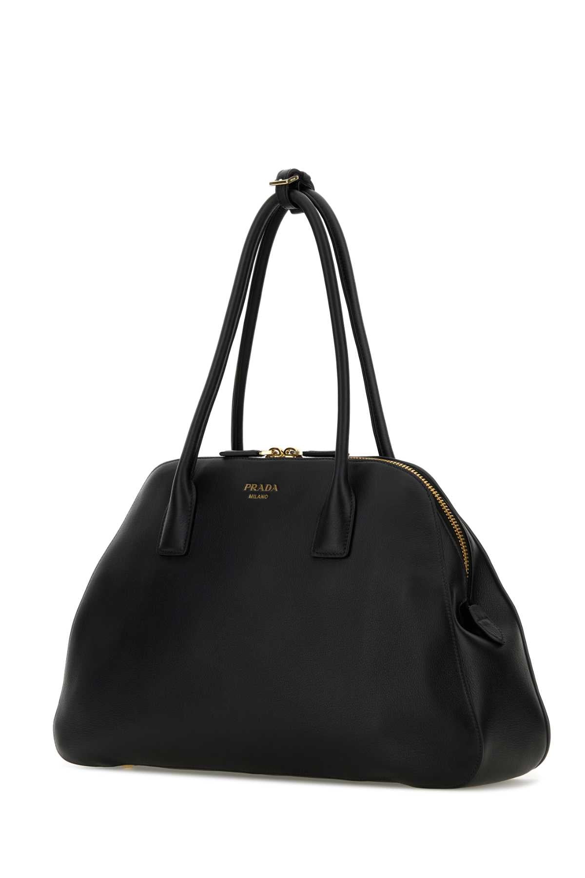 Prada Women Black Leather Medium Shopping Bag PRADA
