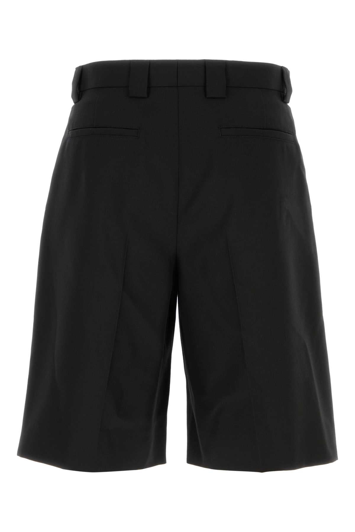 Gucci Men Black Twill Bermuda Shorts GUCCI