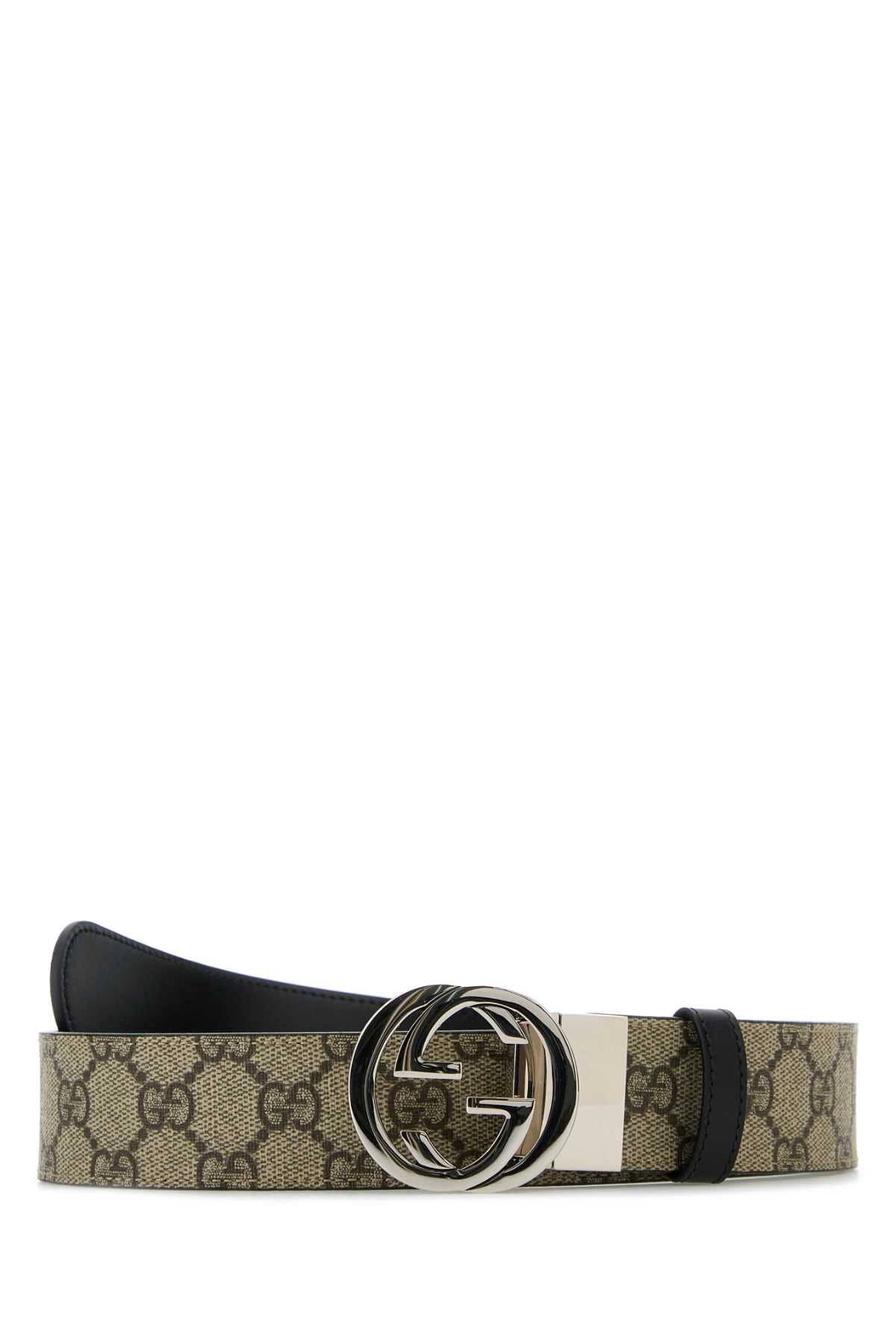 Gucci Men Gg Supreme Fabric Reversible Belt GUCCI