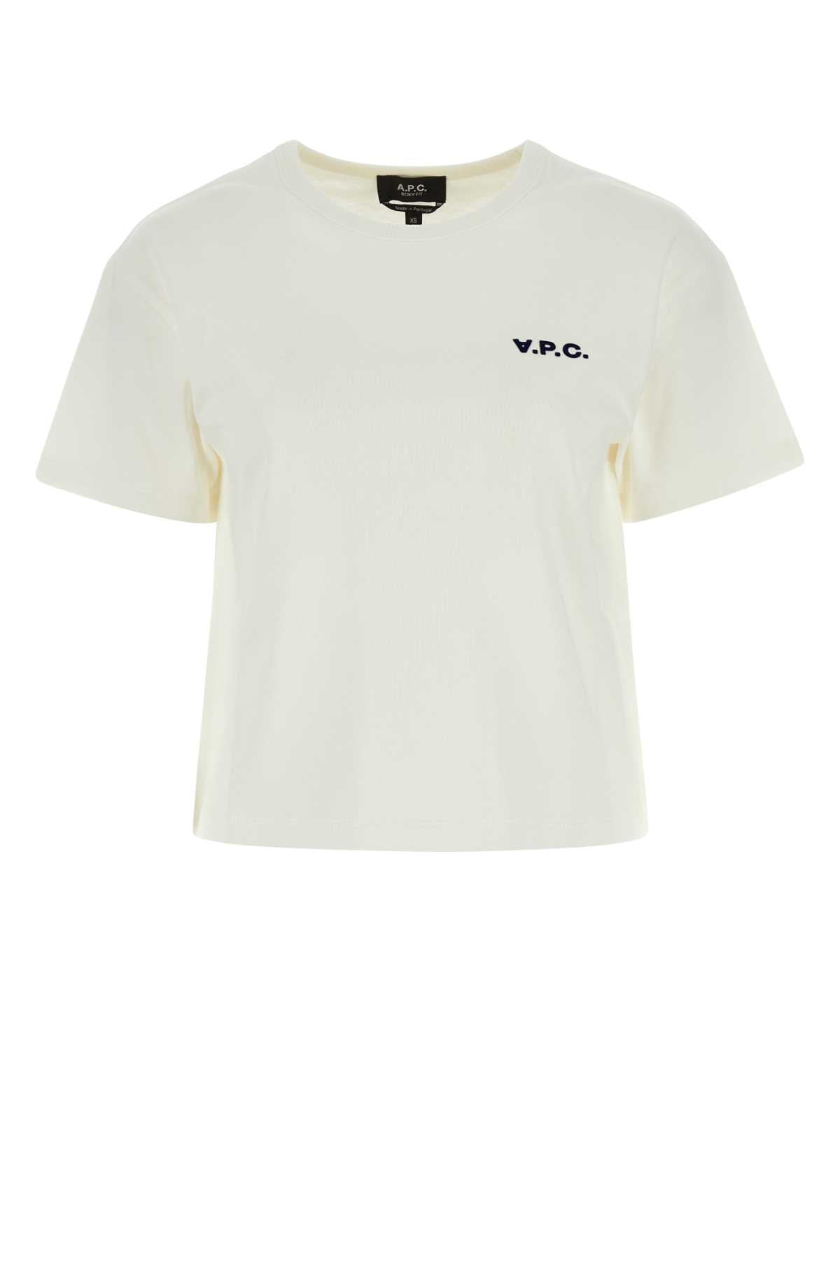 A.P.C. Women Ivory Cotton T-Shirt A.P.C.