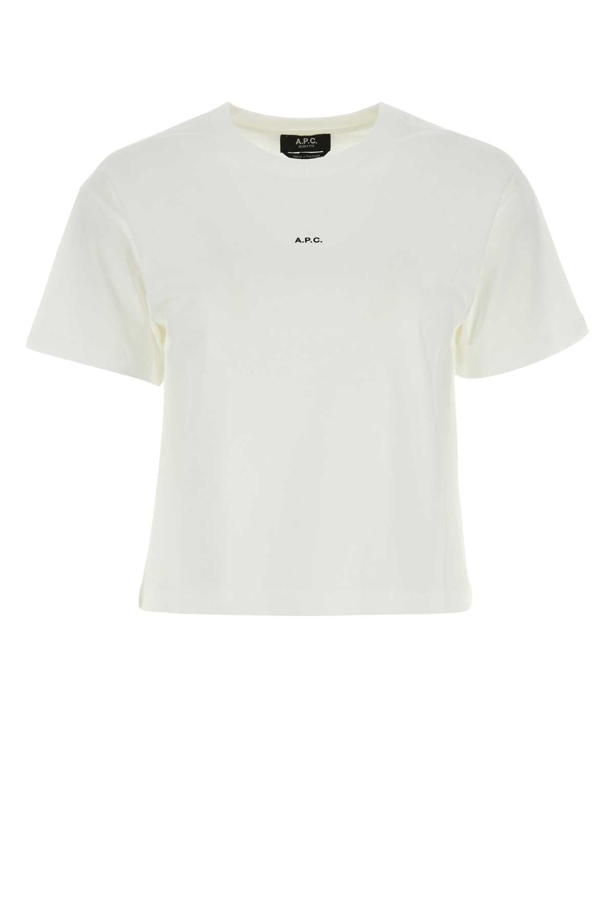 A.P.C. Women White Cotton T-Shirt A.P.C.