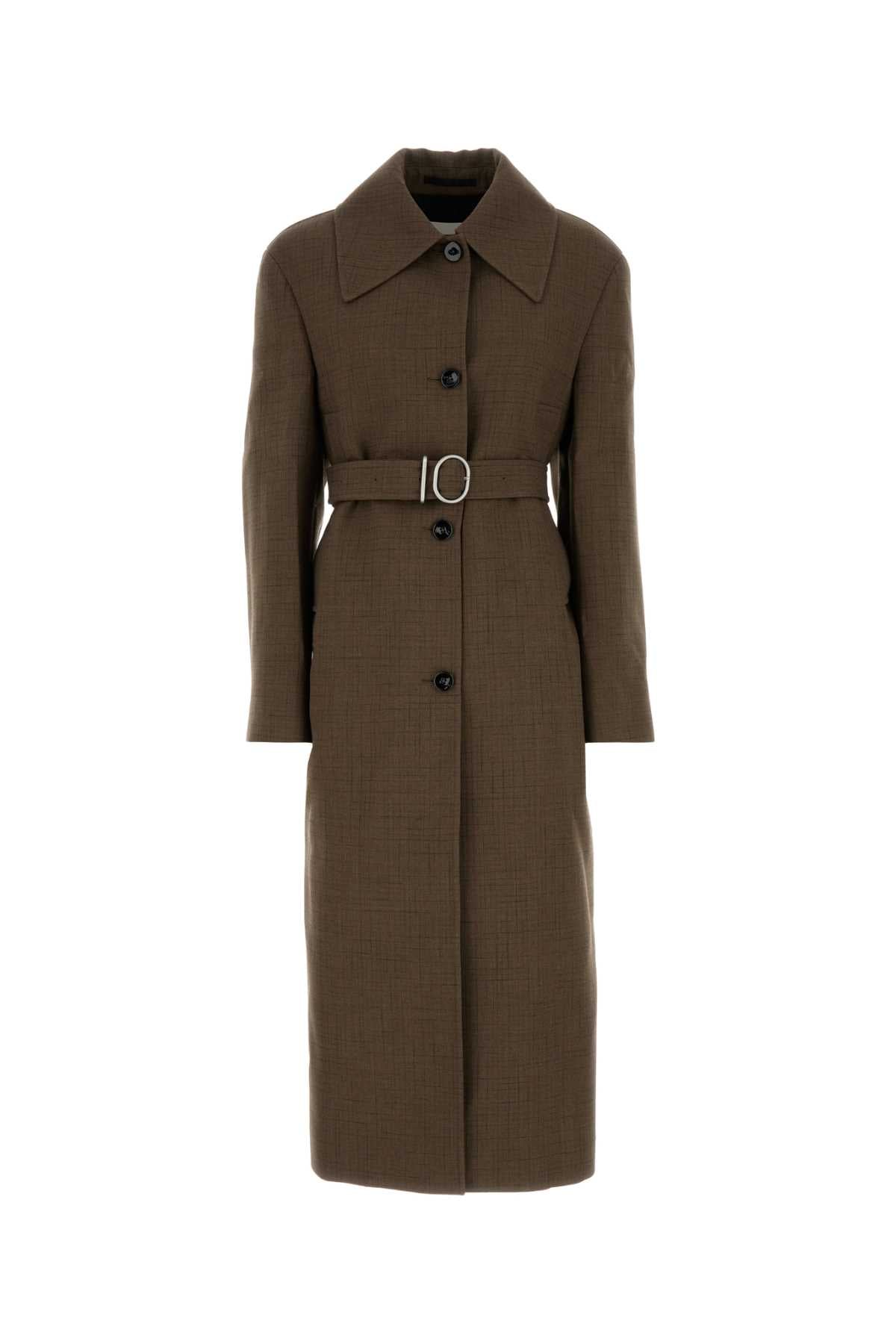 Jil Sander Women Embroidered Wool Blend Coat JIL SANDER