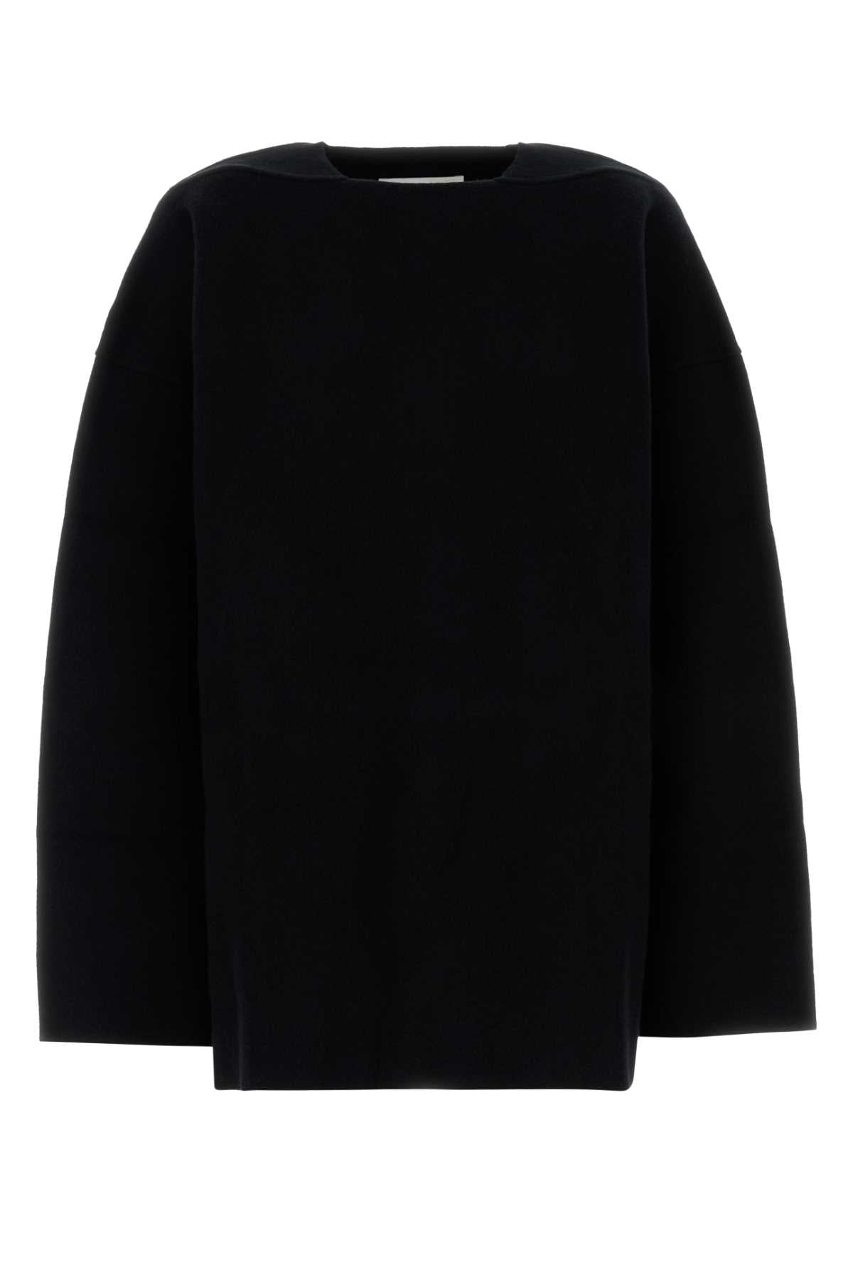 Jil Sander Women Black Wool Blend Oversize Sweater JIL SANDER