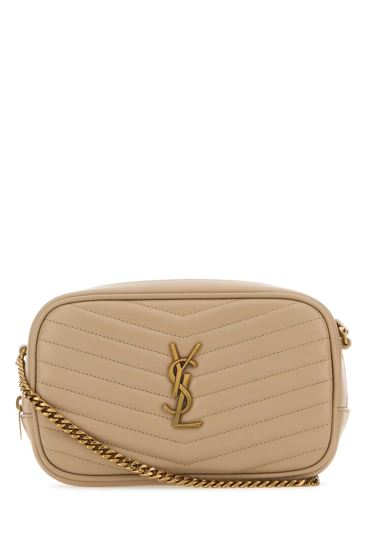 Saint Laurent Women Cappuccino Leather Mini Lou Crossbody Bag SAINT LAURENT