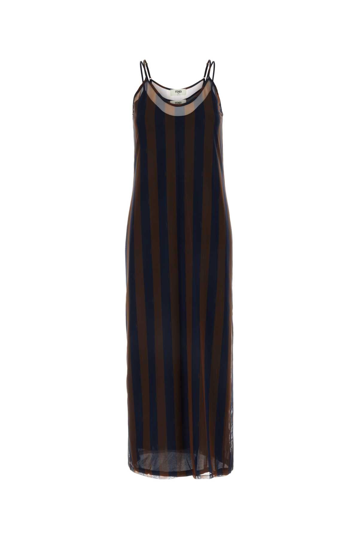 Fendi Women Printed Stretch Tulle Dress FENDI