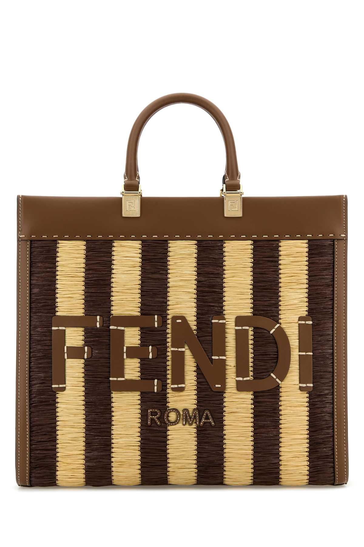 Fendi Women Rafia Medium Sunshine Shopping Bag FENDI
