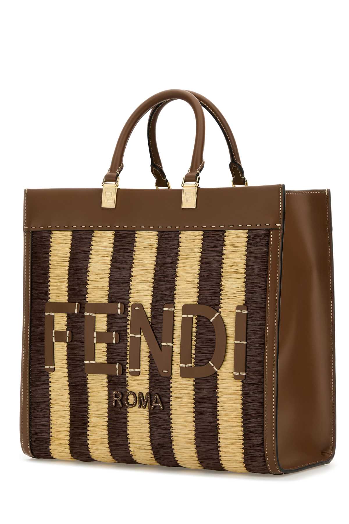 Fendi Women Rafia Medium Sunshine Shopping Bag FENDI