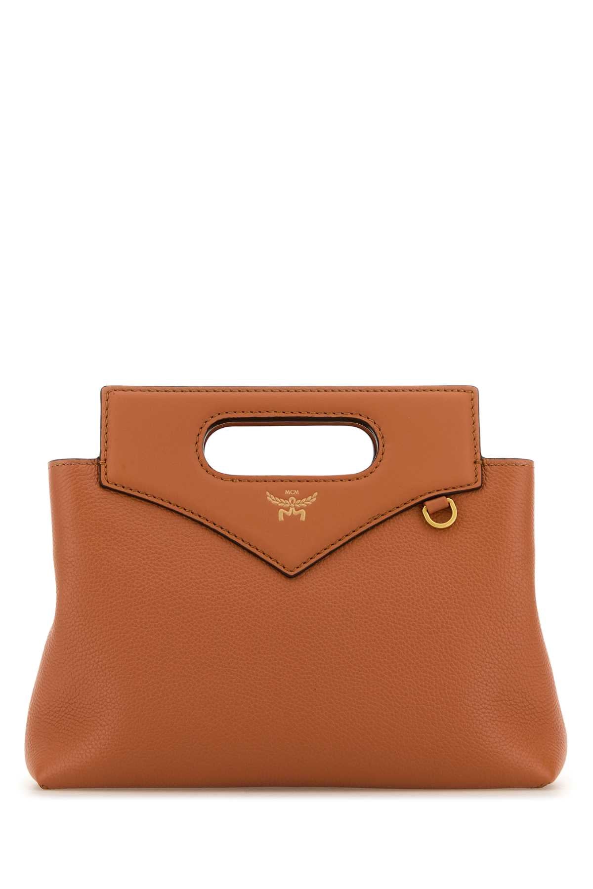 Mcm Women Caramel Leather Mini Soft Diamond Handbag MCM