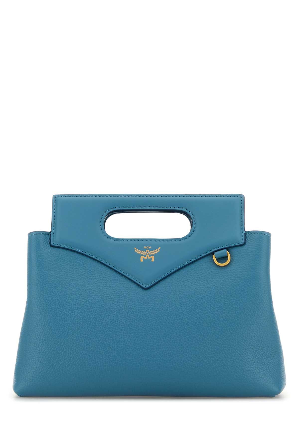 Mcm Women Turquoise Leather Mini Soft Diamond Handbag MCM