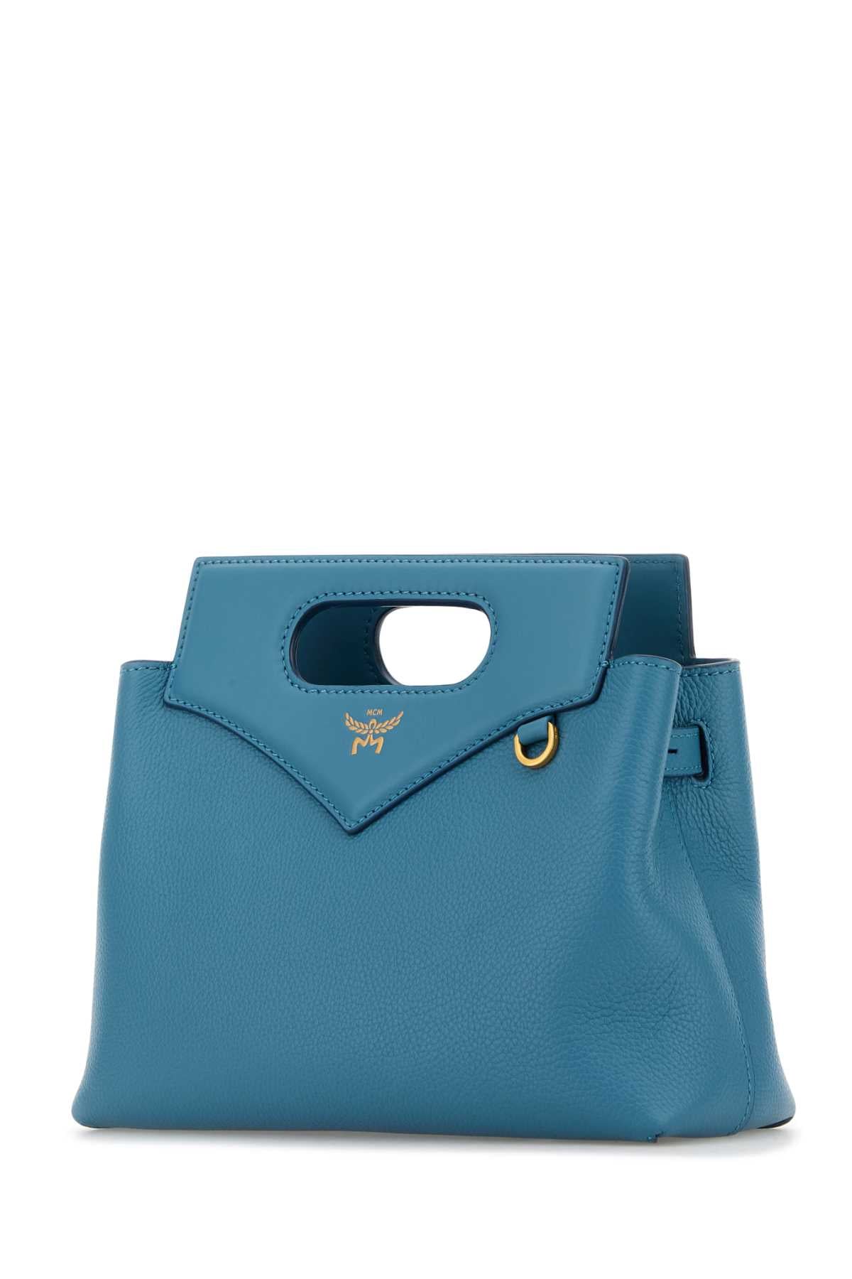 Mcm Women Turquoise Leather Mini Soft Diamond Handbag MCM