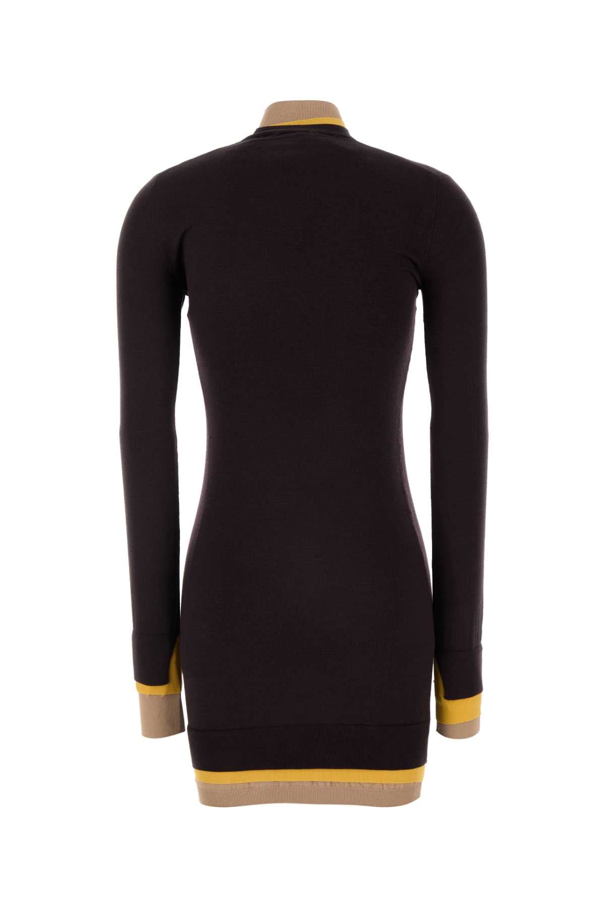 Fendi Women Plum Wool Blend Dress FENDI