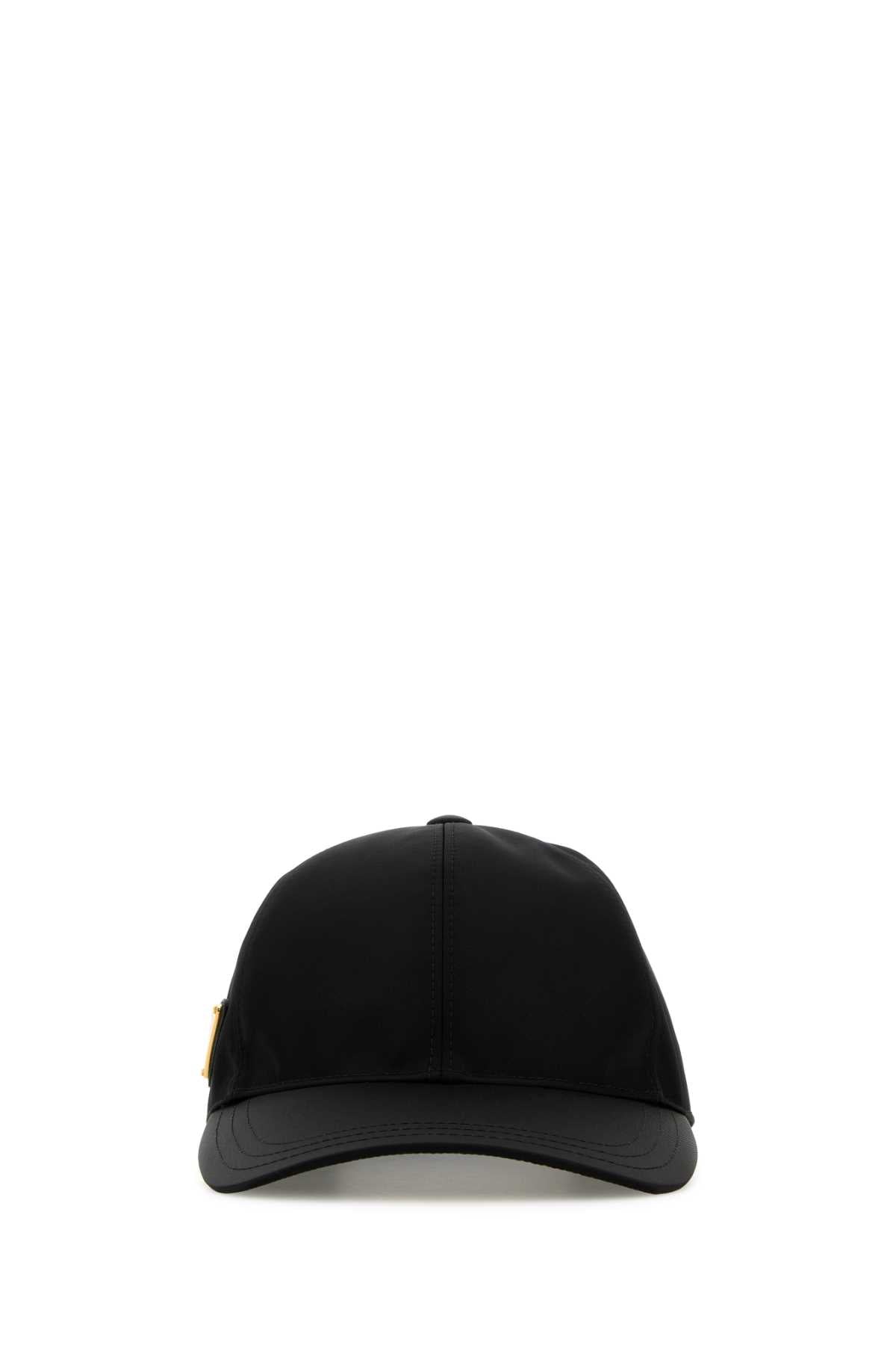 Prada Women Black Re-Nylon Baseball Cap PRADA