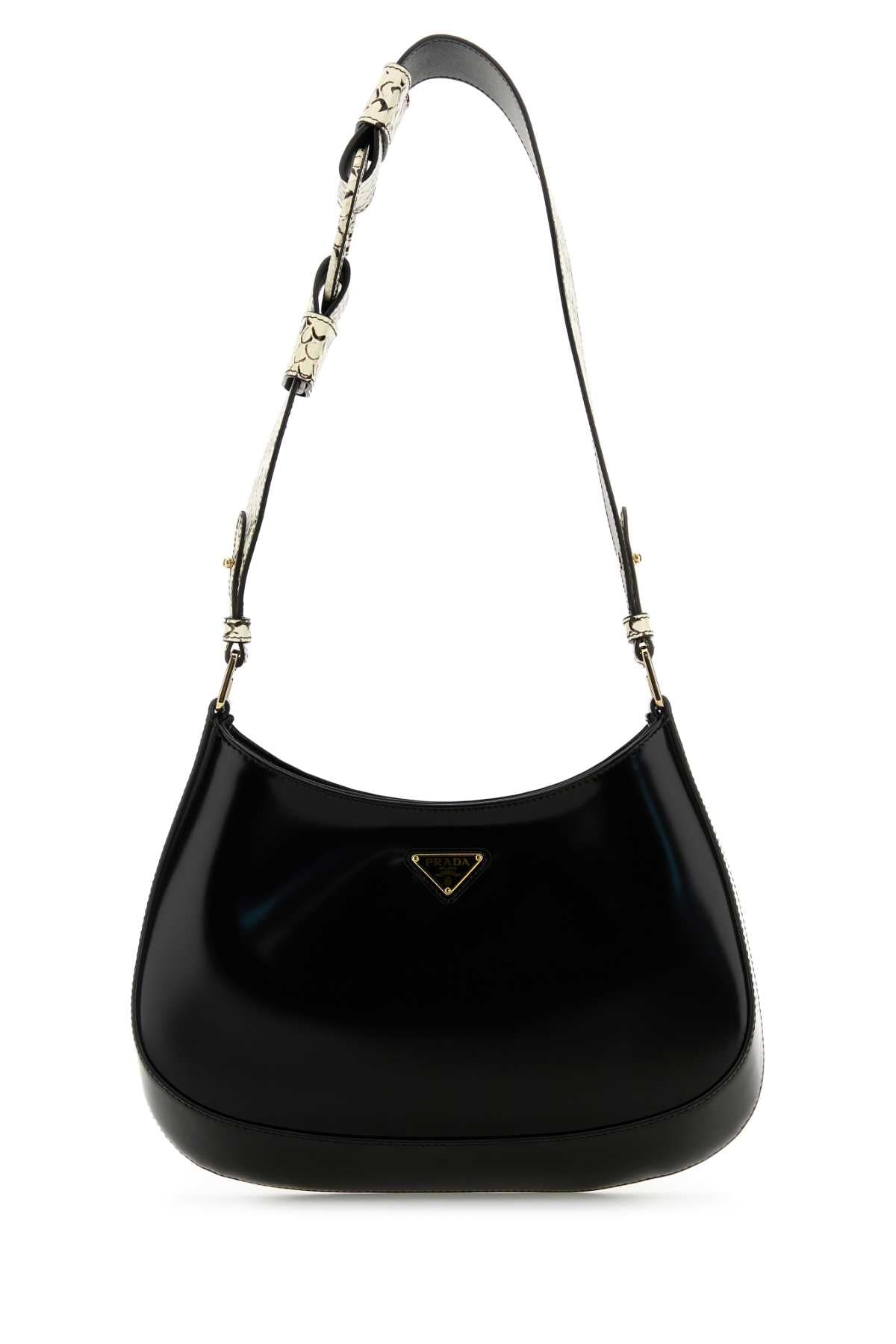 Prada Women Black Leather Cleo Shoulder Bag PRADA