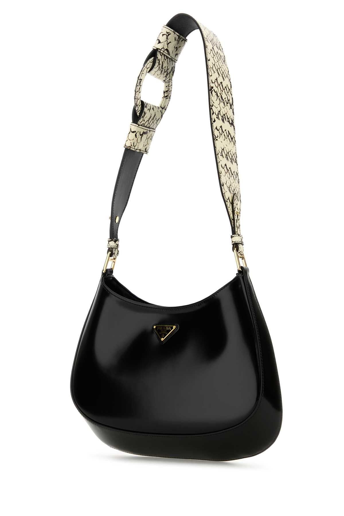 Prada Women Black Leather Cleo Shoulder Bag PRADA