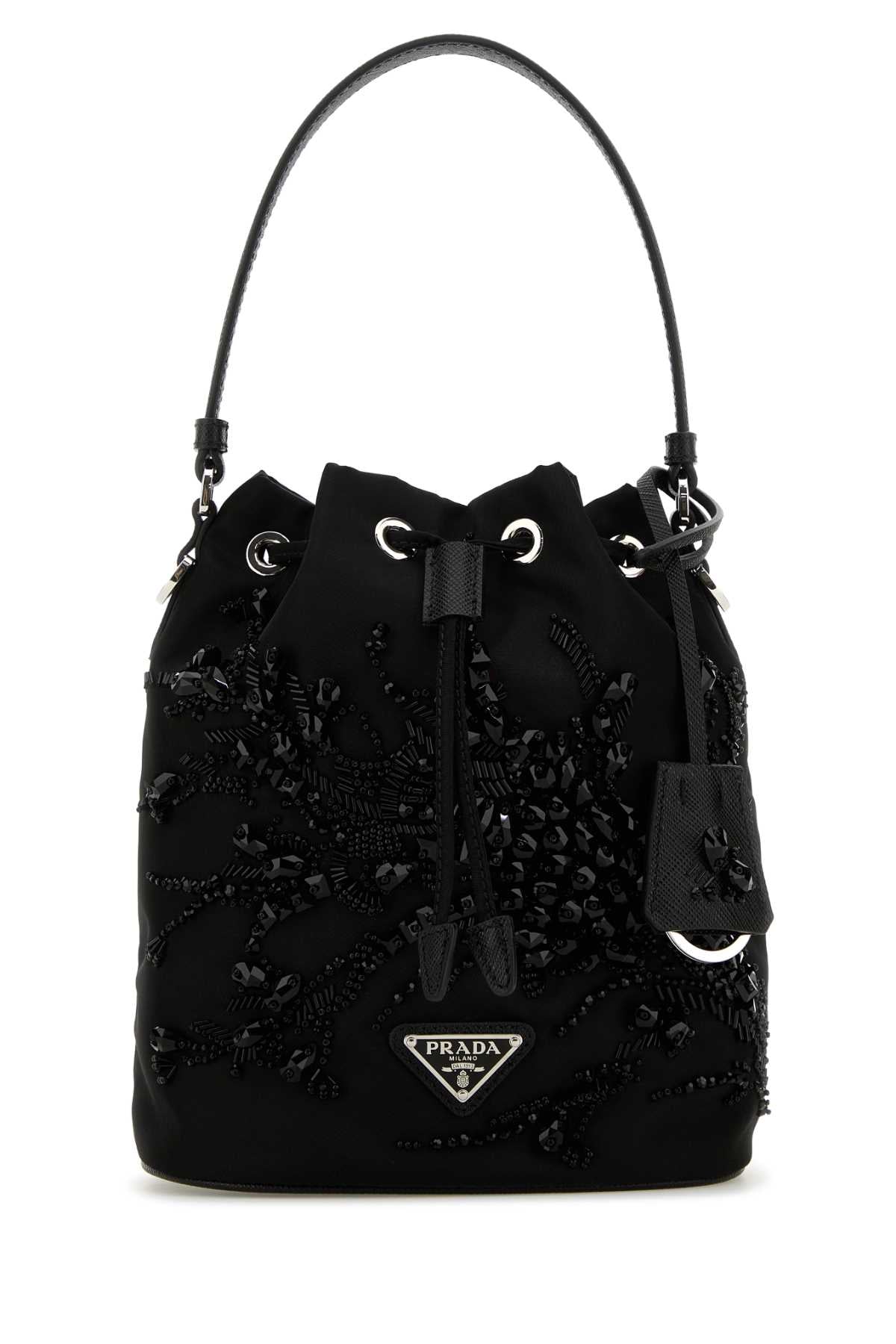 Prada Women Black Nylon Bucket Bag PRADA