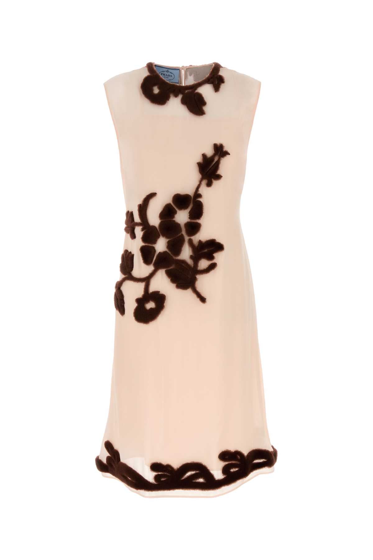 Prada Women Light Pink Georgette Dress PRADA