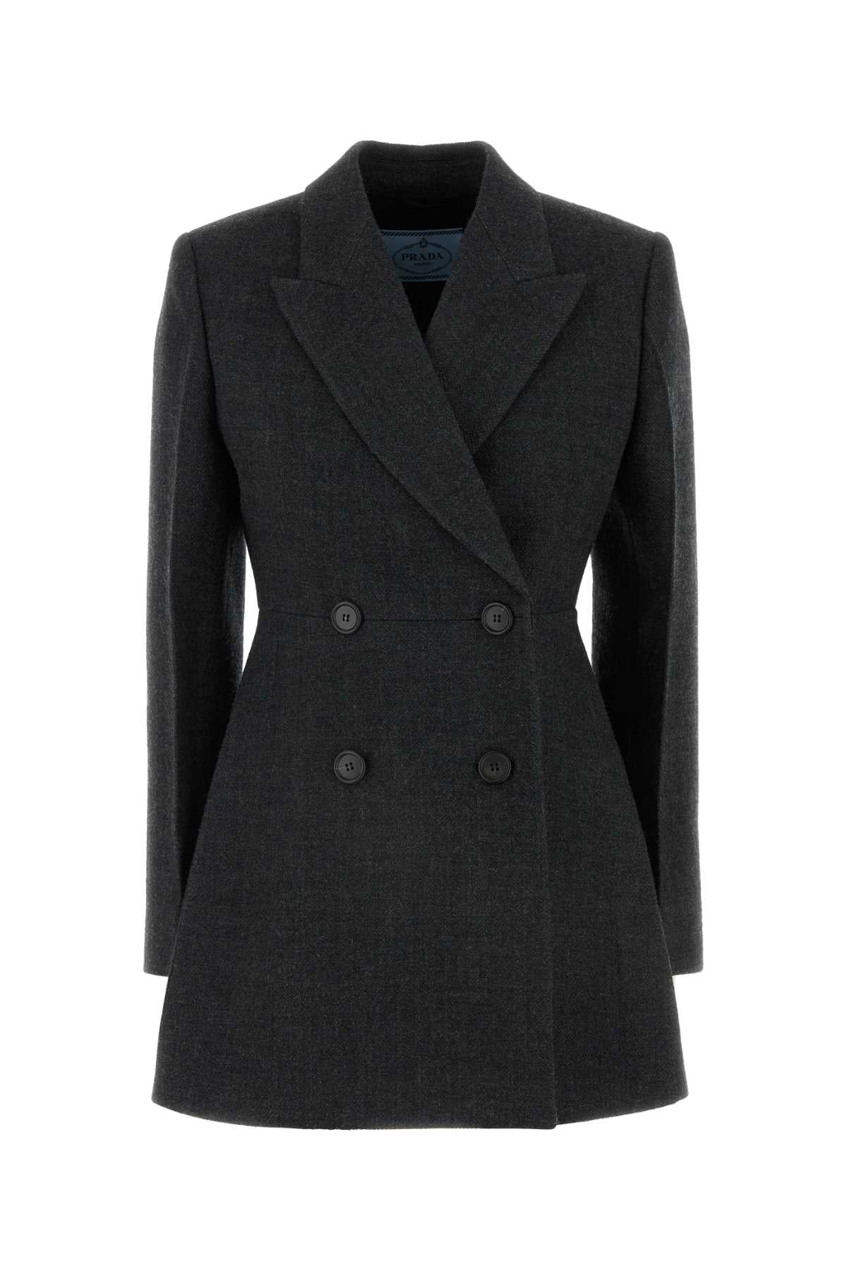 Prada Women Charcoal Wool Blazer PRADA