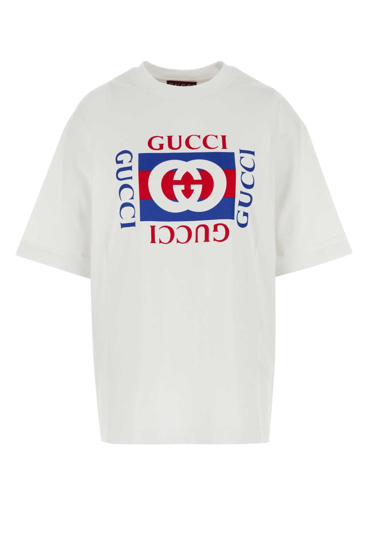 Gucci Women White Cotton T-Shirt GUCCI