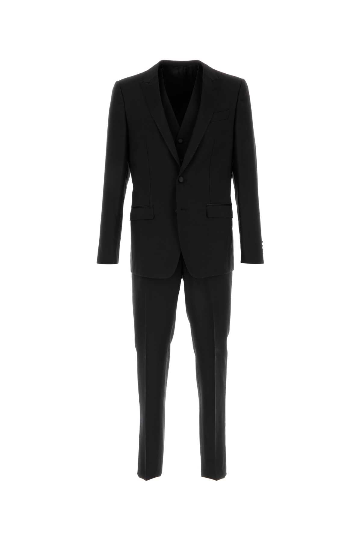 Dolce & Gabbana Men Black Wool Blend Suit DOLCE & GABBANA