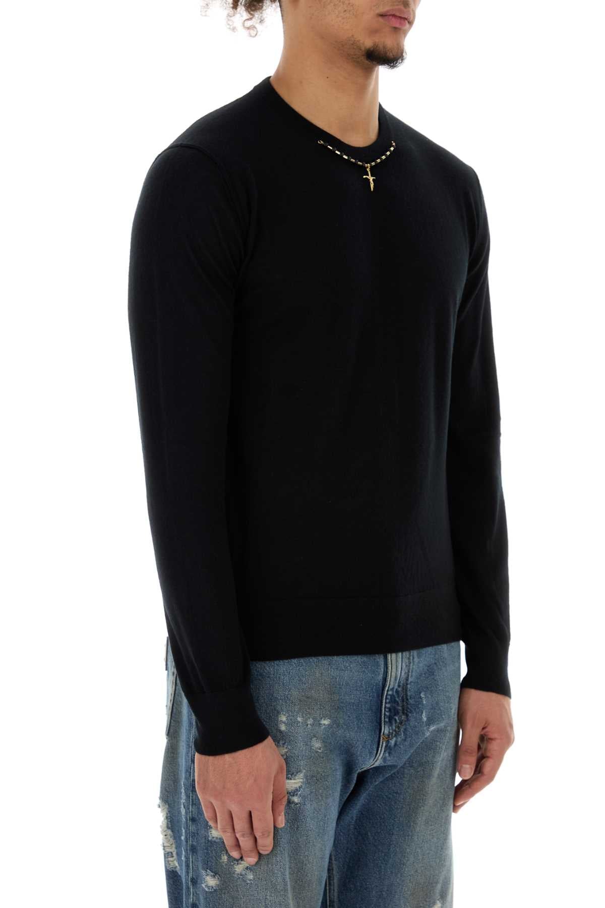 Dolce & Gabbana Men Black Cashmere Sweater DOLCE & GABBANA