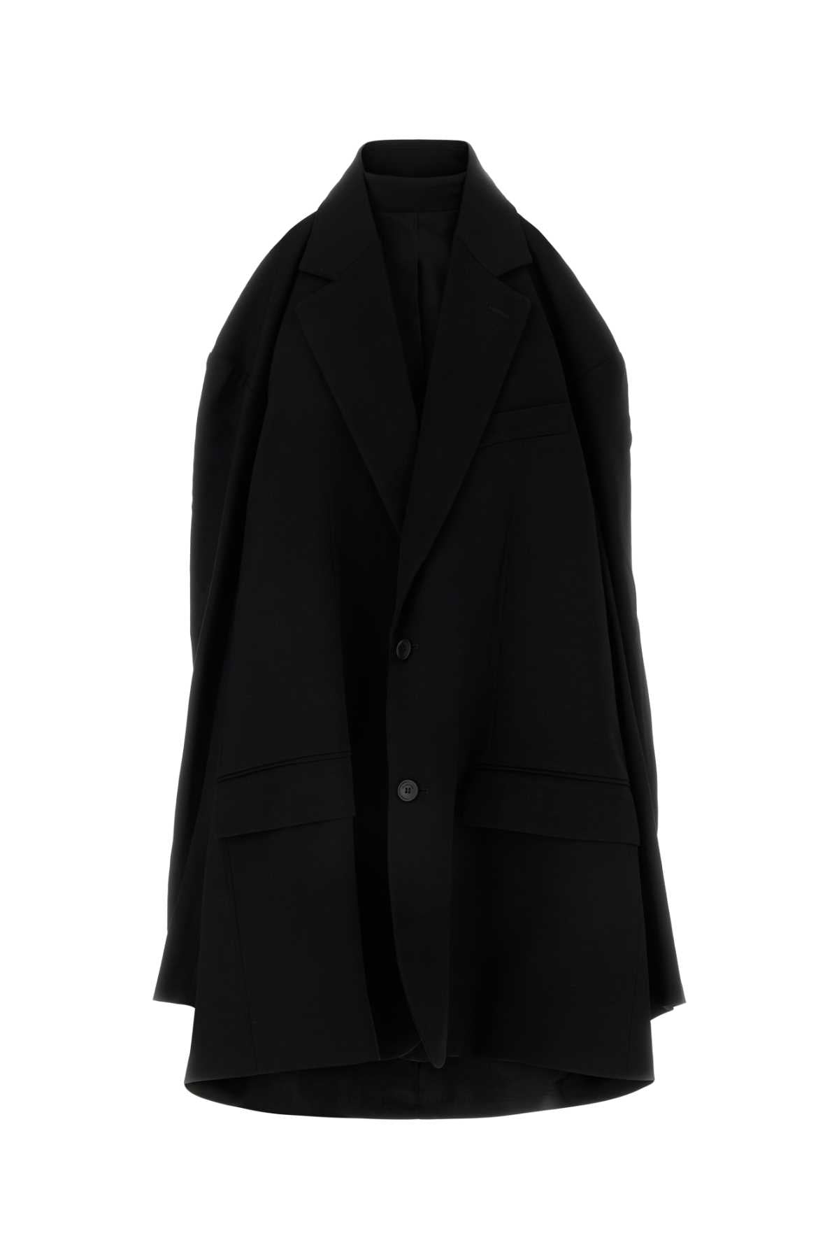 Balenciaga Women Black Viscose Blend Blazer Dress BALENCIAGA
