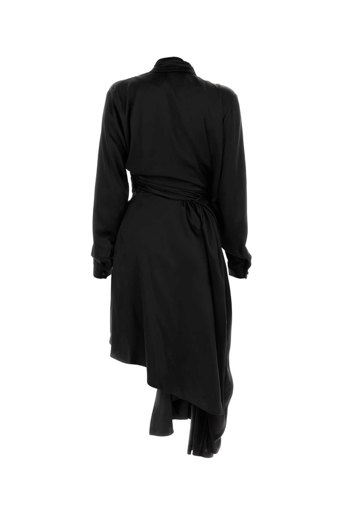Balenciaga Women Black Satin Dress BALENCIAGA