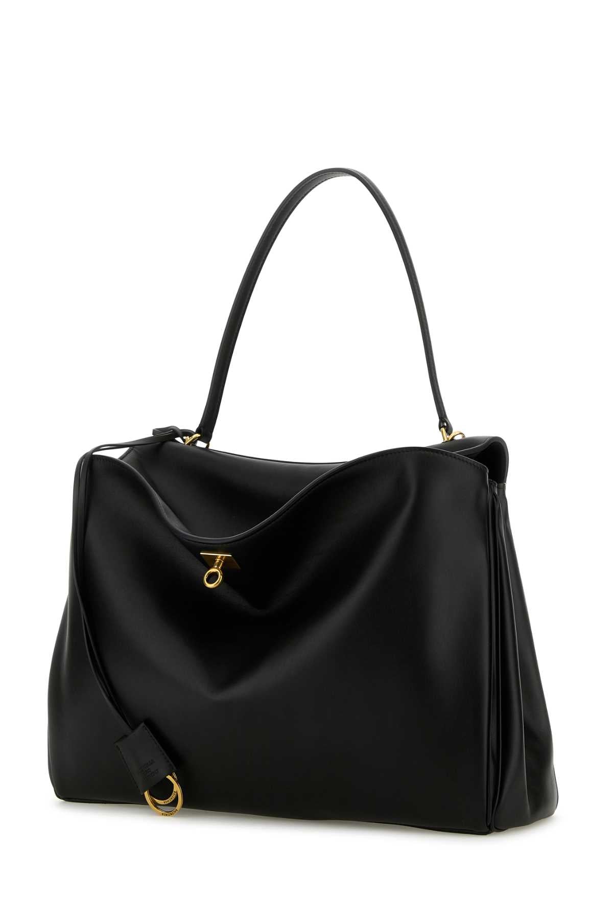 Balenciaga Women Black Leather Large Rodeo Handbag BALENCIAGA