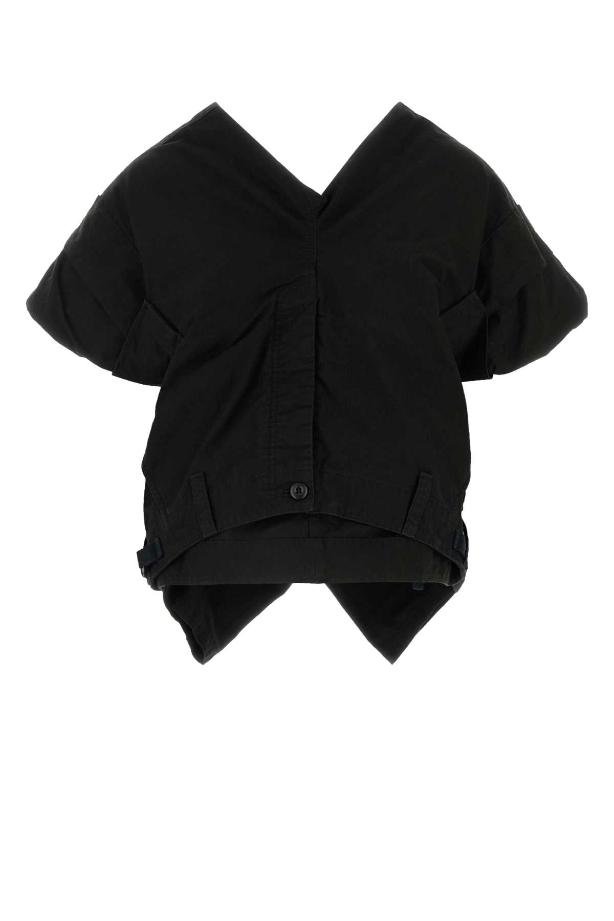 Balenciaga Women Black Cotton Blend Top BALENCIAGA
