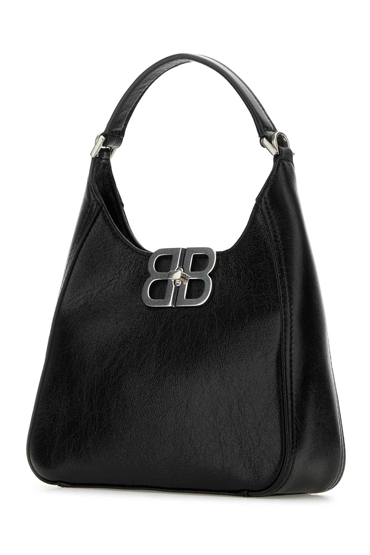 Balenciaga Women Black Leather Bb Soft Handbag BALENCIAGA