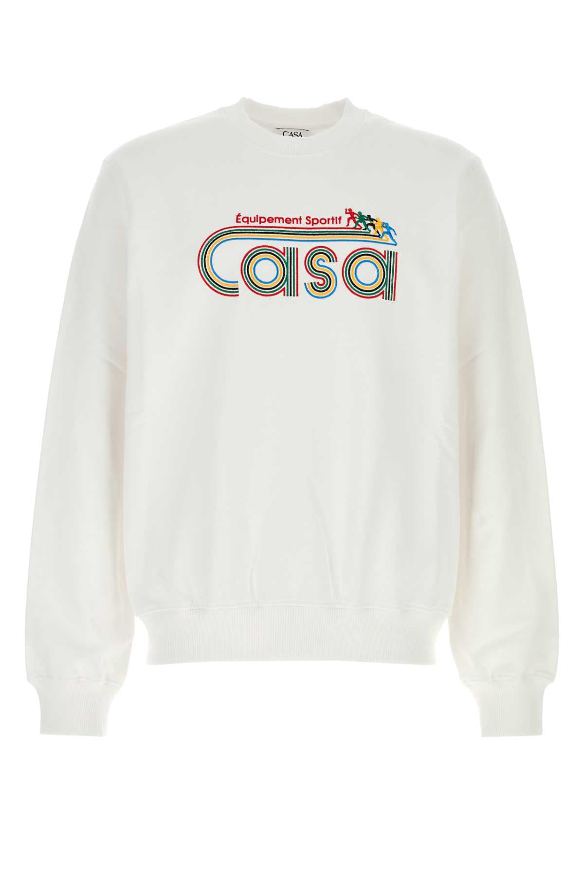 Casablanca Men White Cotton Sweatshirt CASABLANCA