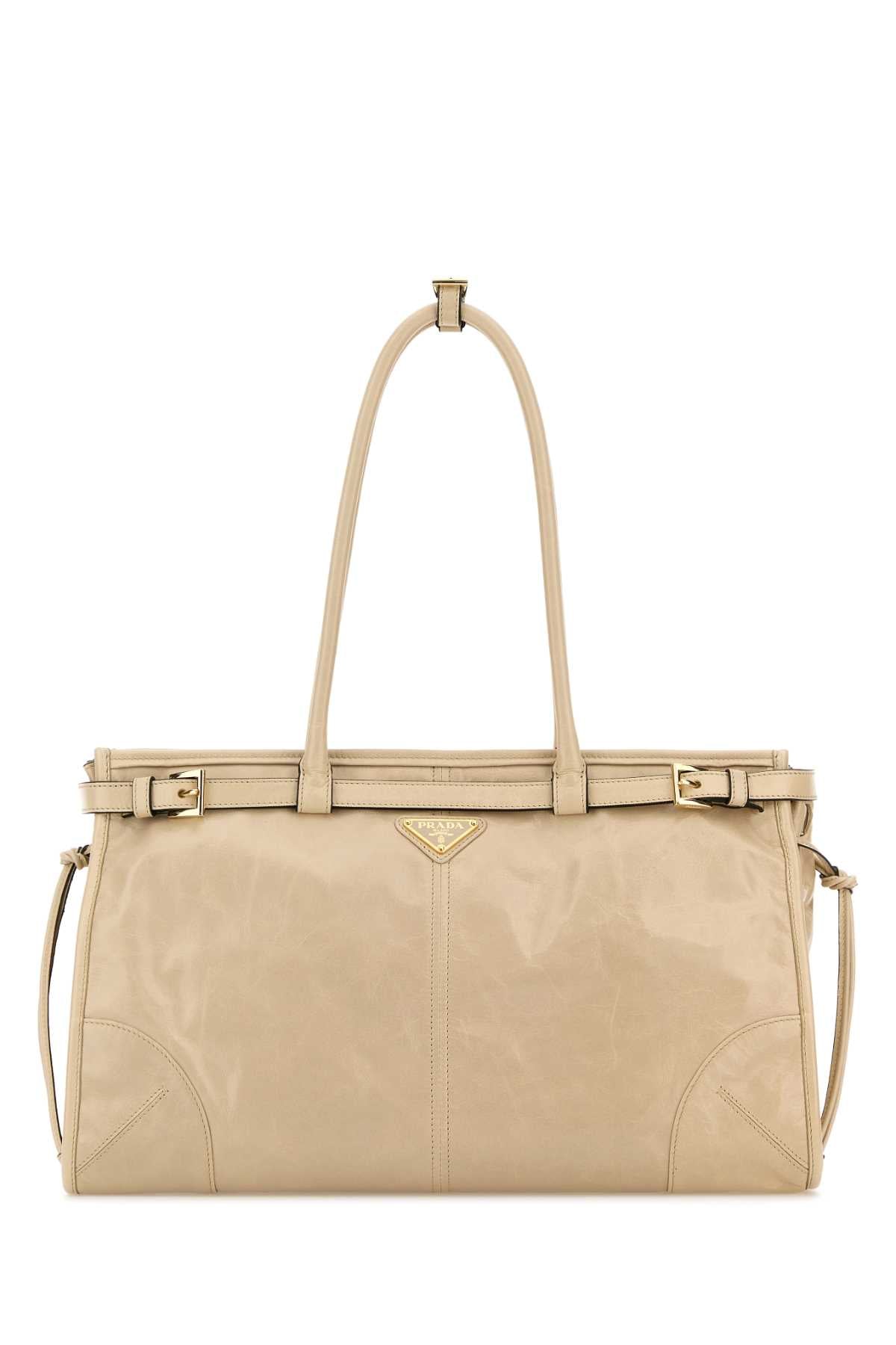 Prada Women Light Pink Leather Shoulder Bag PRADA